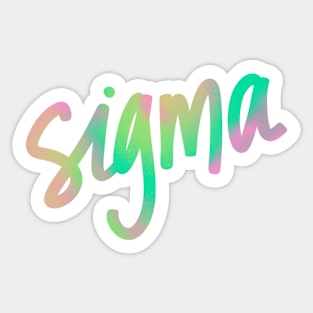 Greek Alphabet: sigma (pastels) Sticker